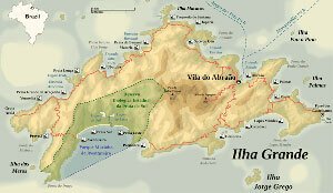 mapa ilha grande